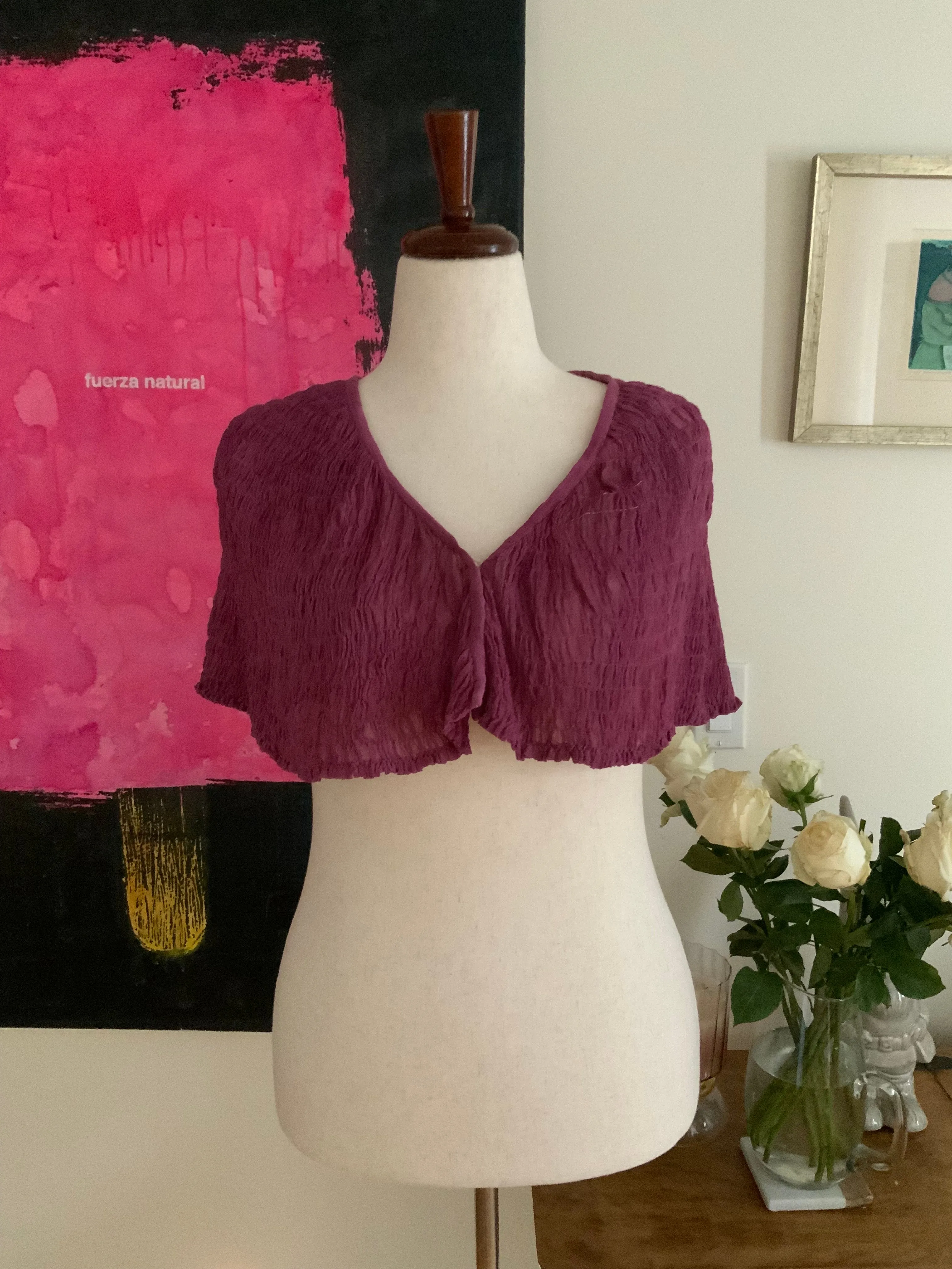Hand Dyed Chiffon Cape - 30s - 30H
