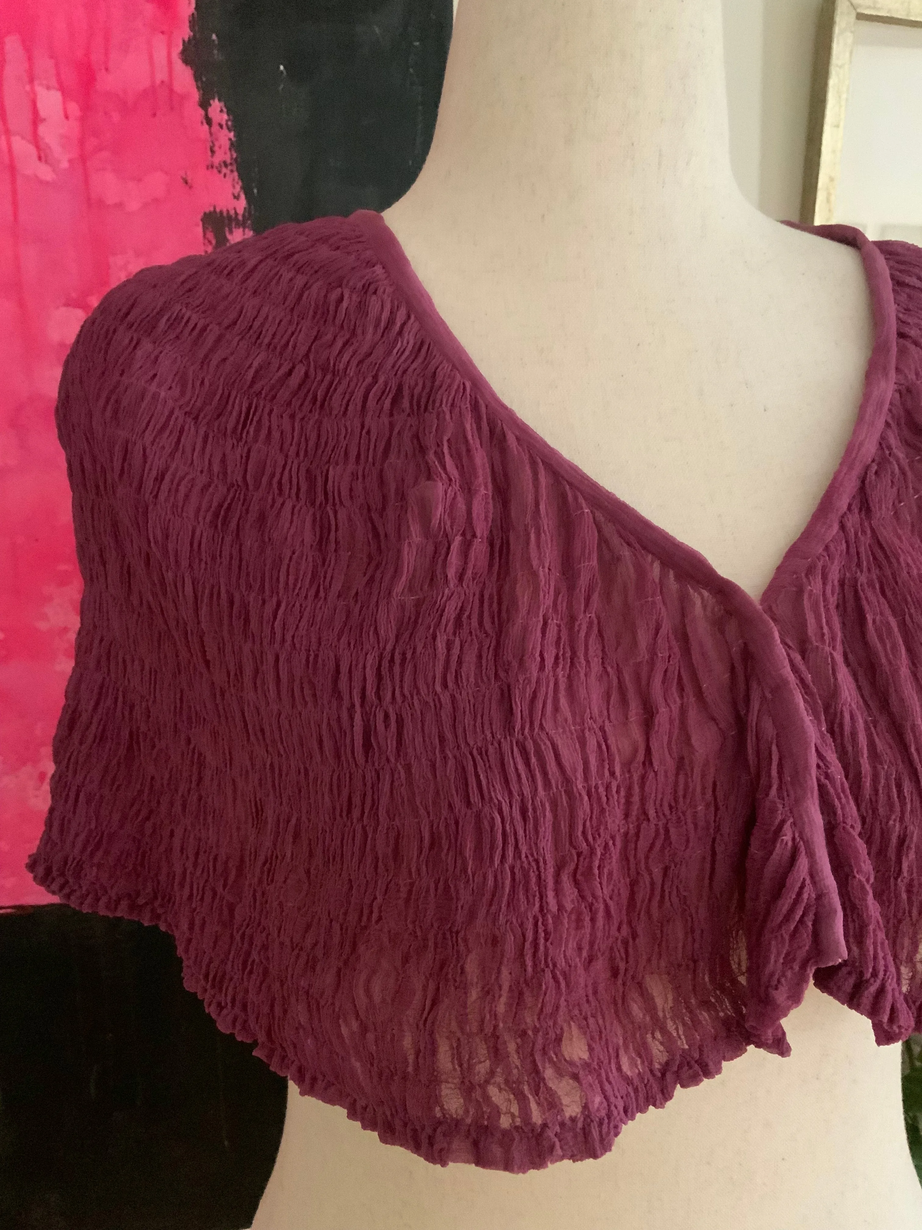 Hand Dyed Chiffon Cape - 30s - 30H