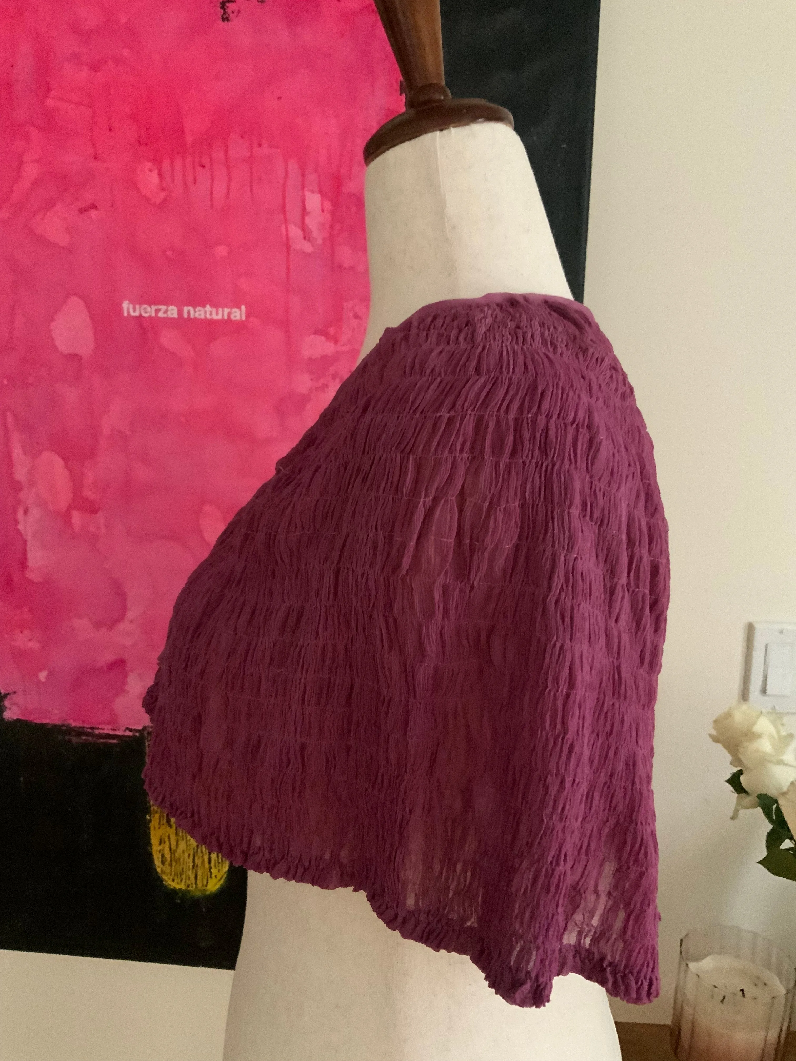 Hand Dyed Chiffon Cape - 30s - 30H