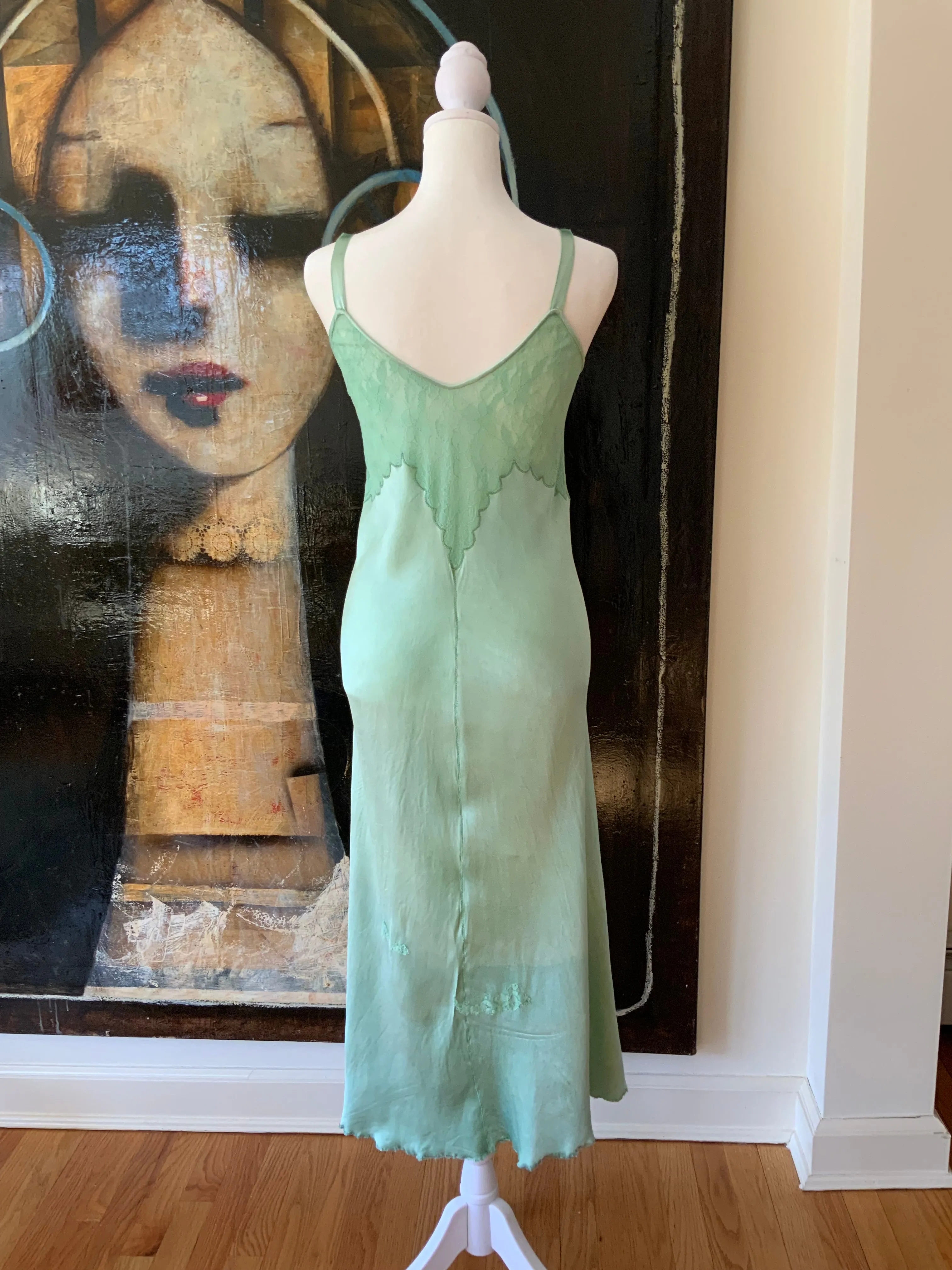 Hand Dyed Maxi Dress - 70s - 70A
