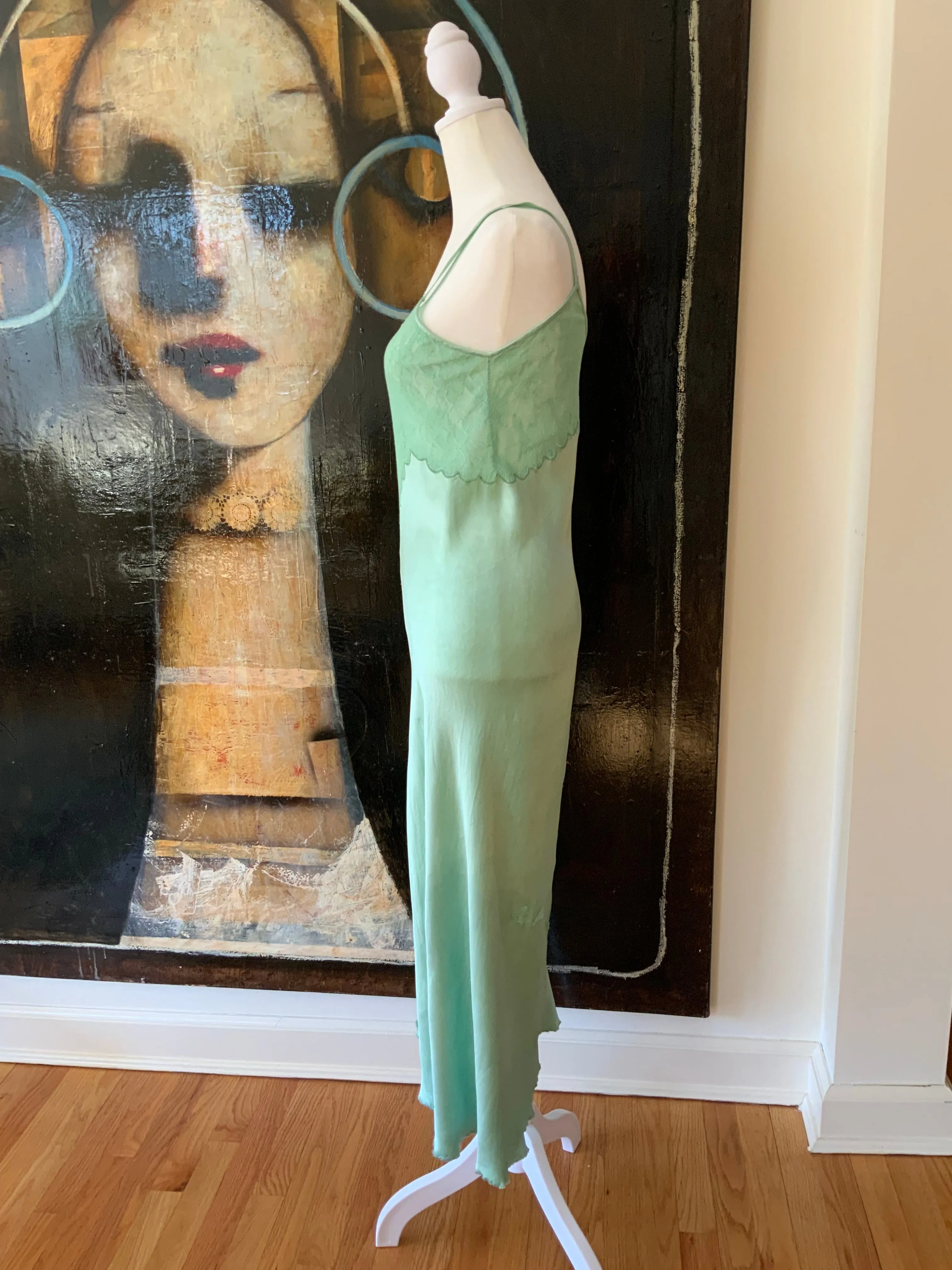 Hand Dyed Maxi Dress - 70s - 70A