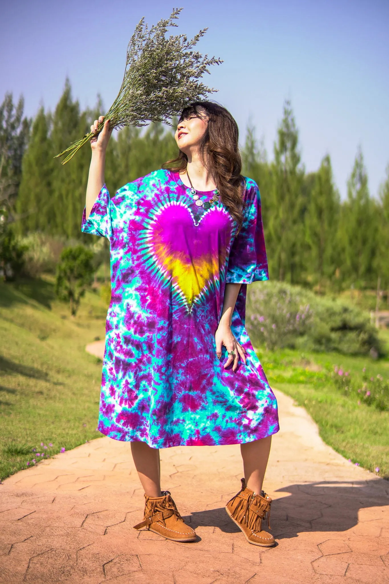 Heart of the Sky Hand Dyed Boho Hippie Dress