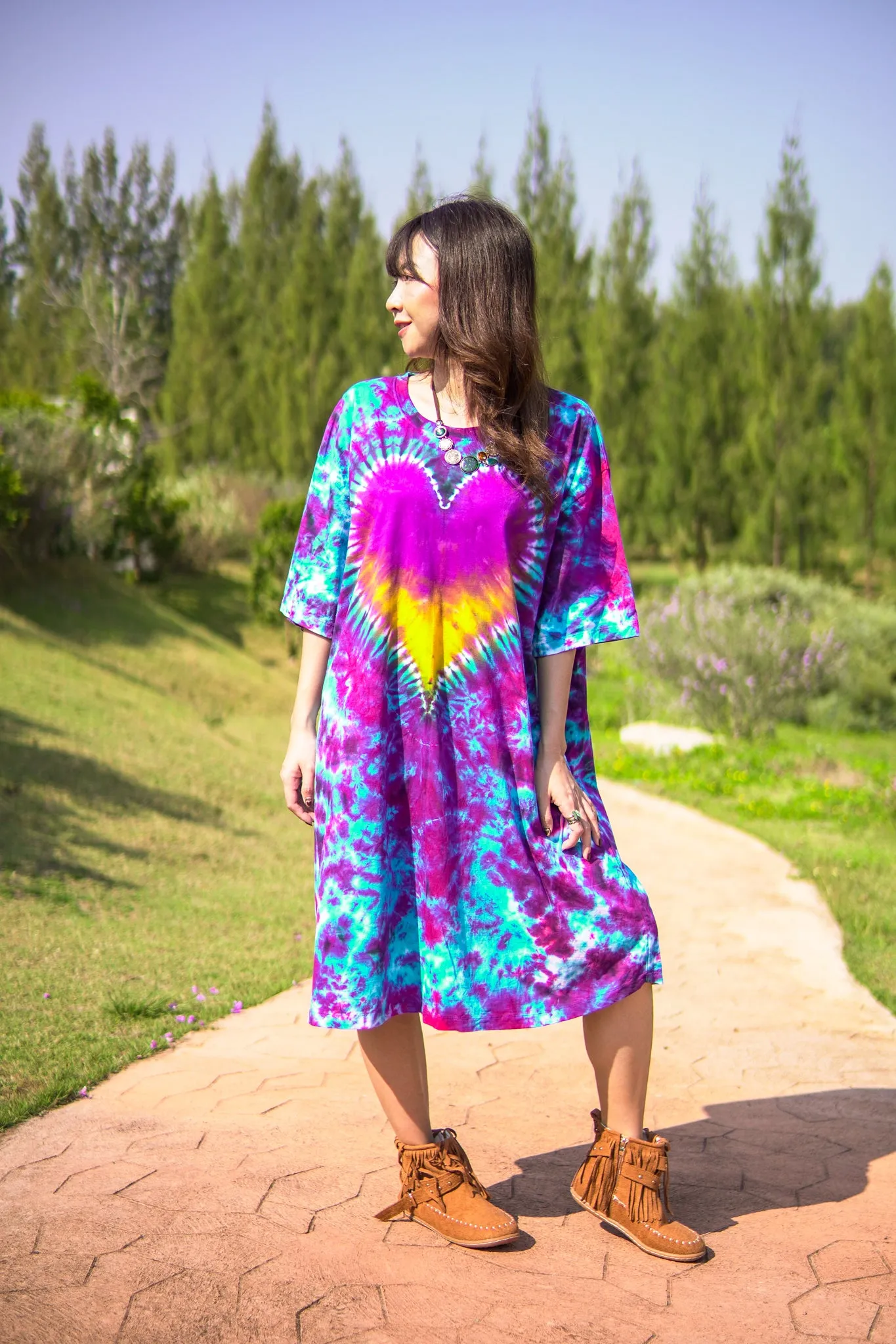 Heart of the Sky Hand Dyed Boho Hippie Dress