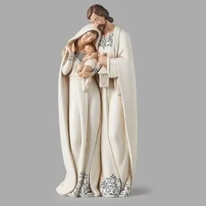 Holy Family with White Robes Statue 10''