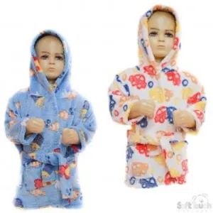 INFANTS MICROFIBRE HOODED ROBE:(FBR35)