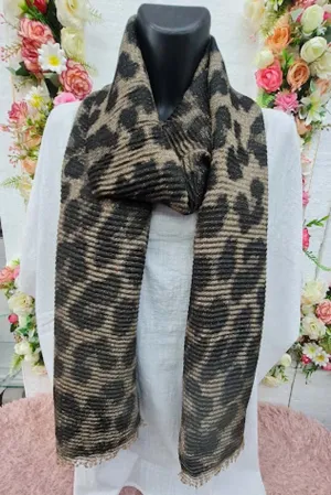 Leopard Corduroy Pattern Scarves