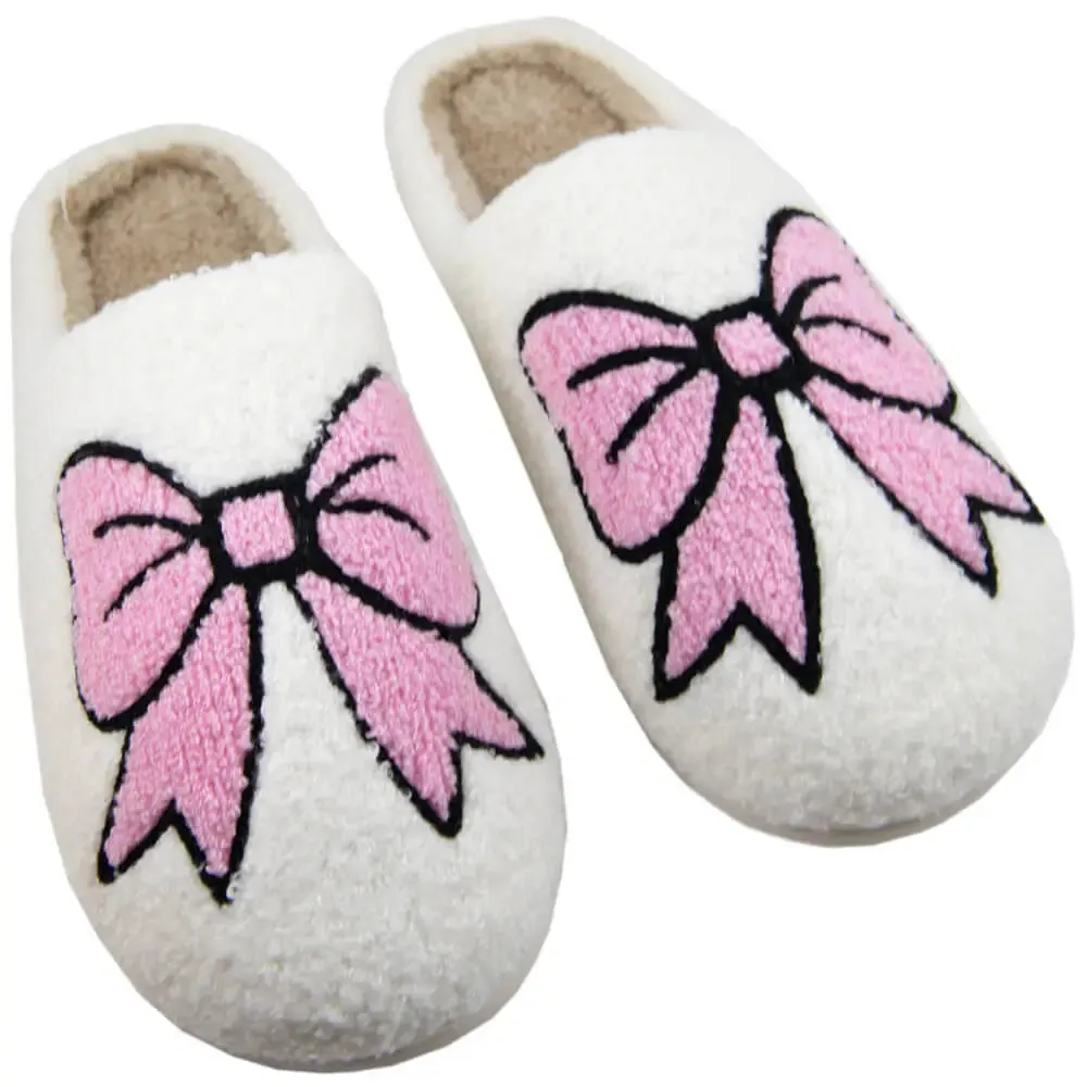Light Pink Bows Coquette Slippers
