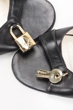 Lock & Key Leather Sandals