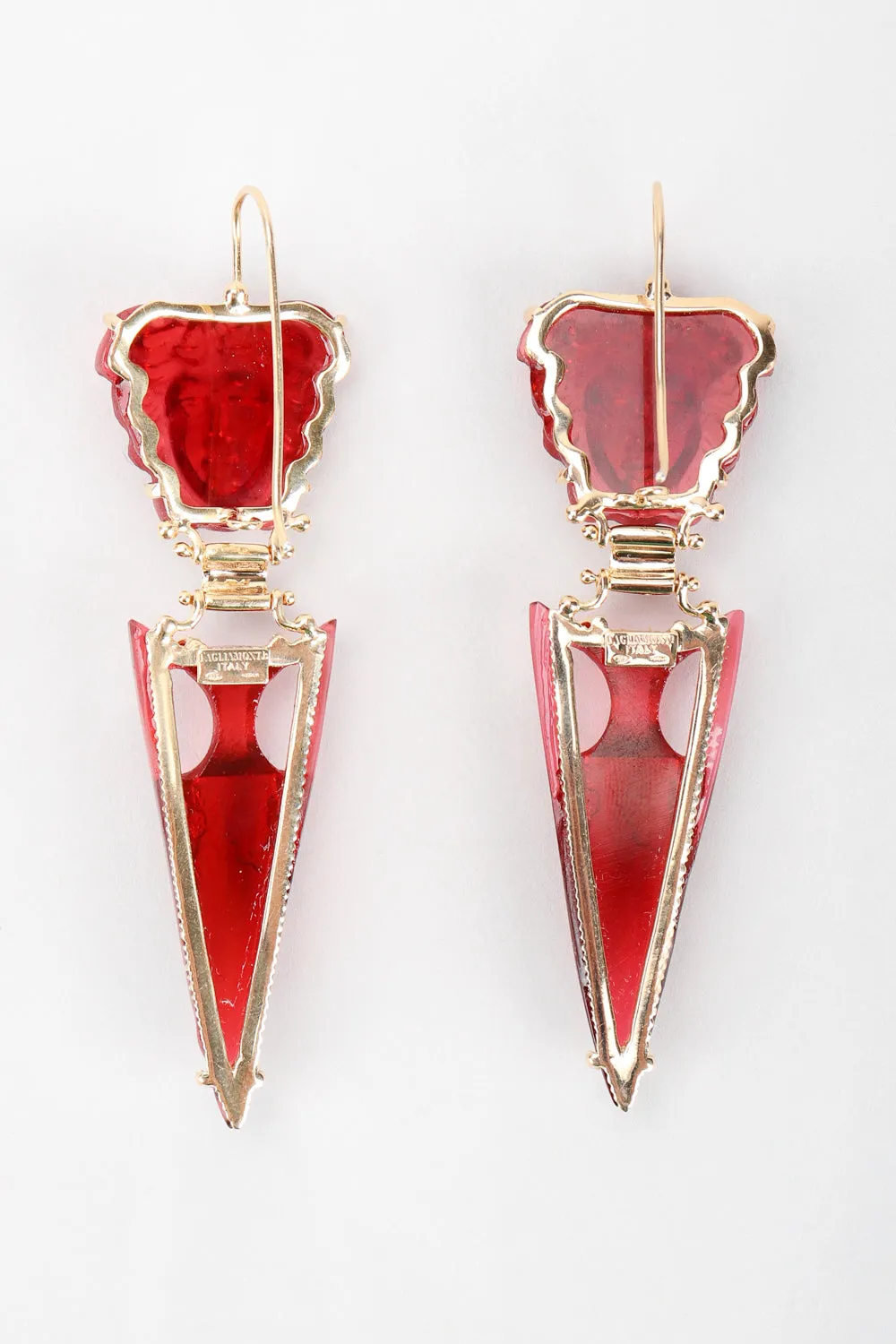 Medusa Wine Drop Earrings