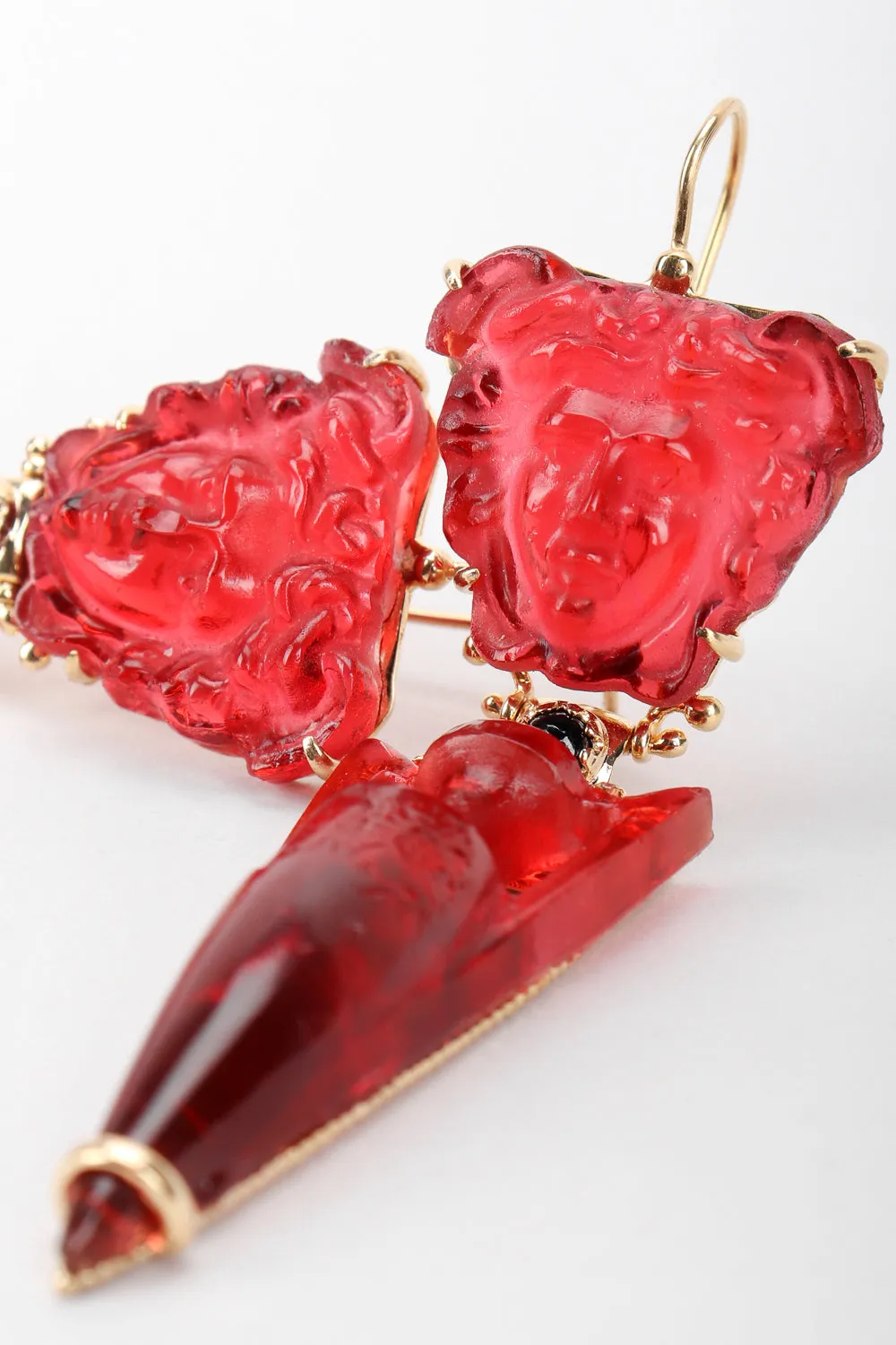 Medusa Wine Drop Earrings