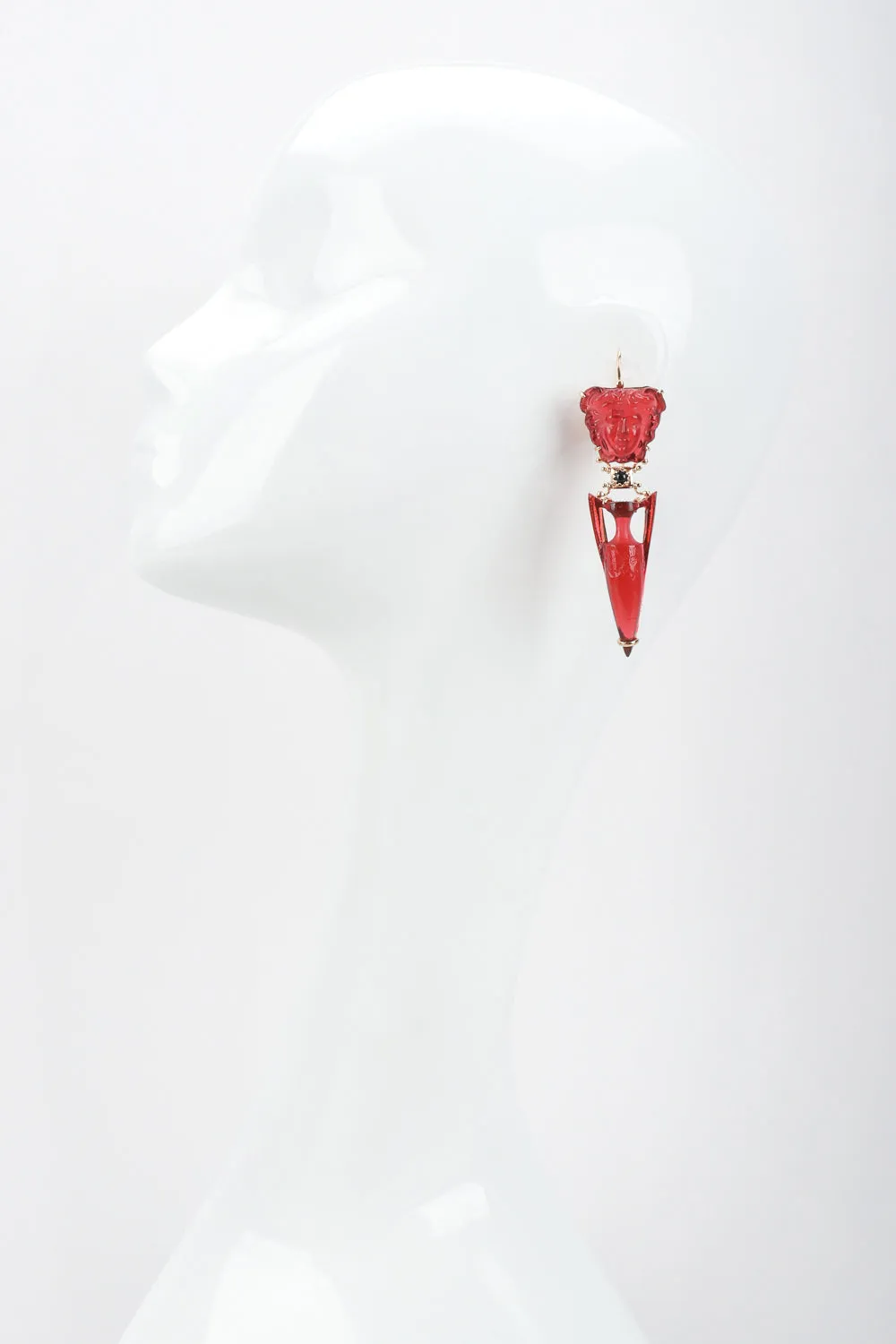 Medusa Wine Drop Earrings