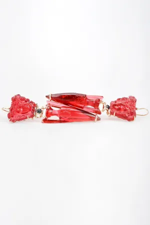 Medusa Wine Drop Earrings