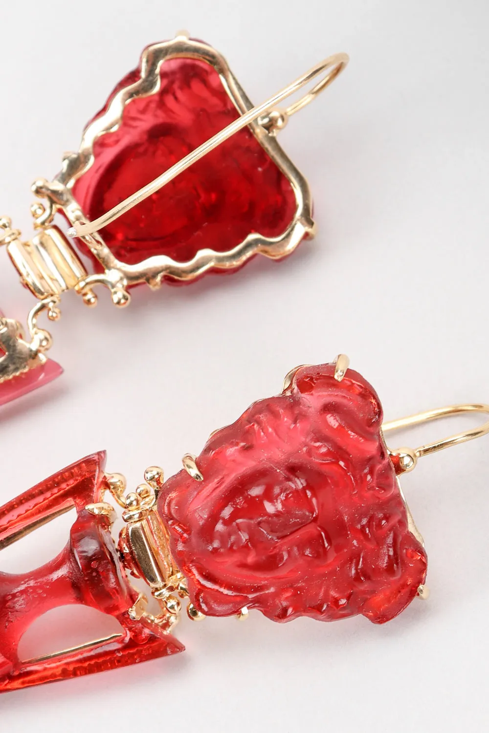 Medusa Wine Drop Earrings