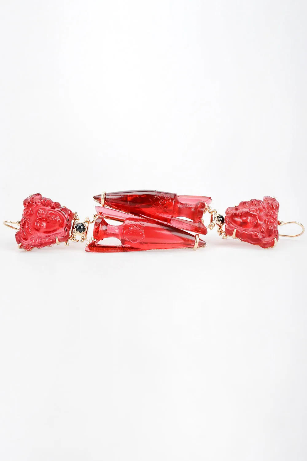 Medusa Wine Drop Earrings