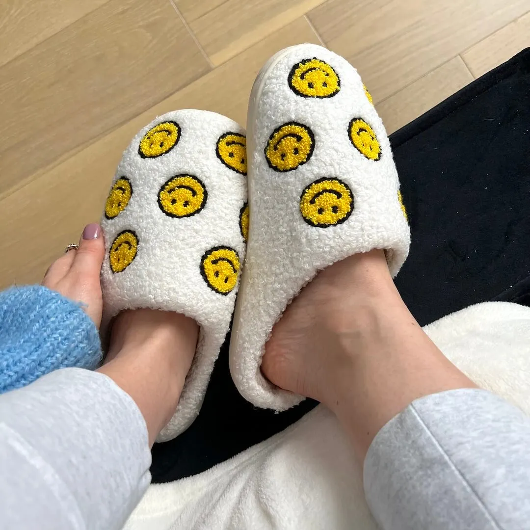 Mini Happy Face Slides Slippers - Buy 1 Get 1 Free