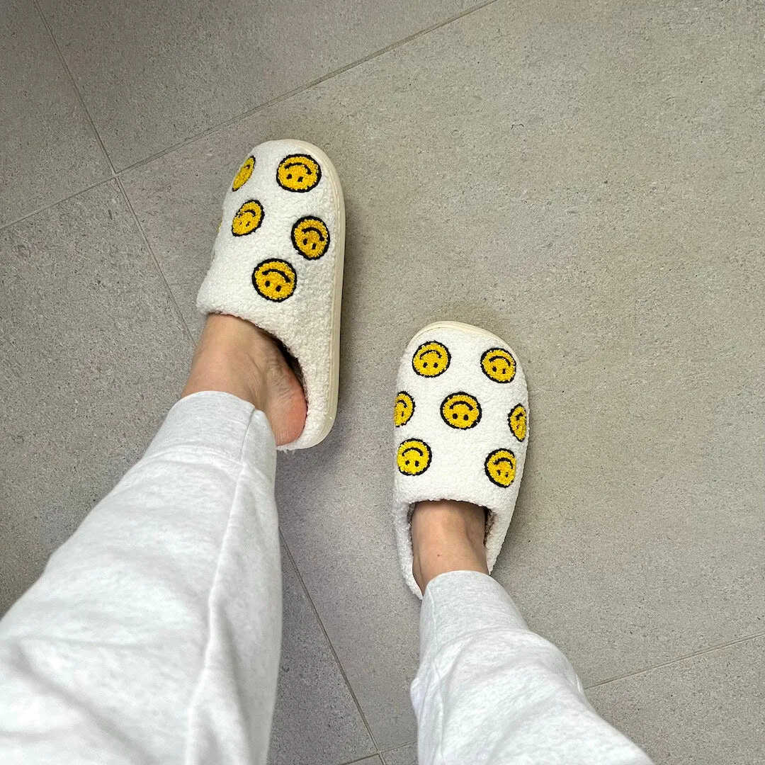 Mini Happy Face Slides Slippers - Buy 1 Get 1 Free