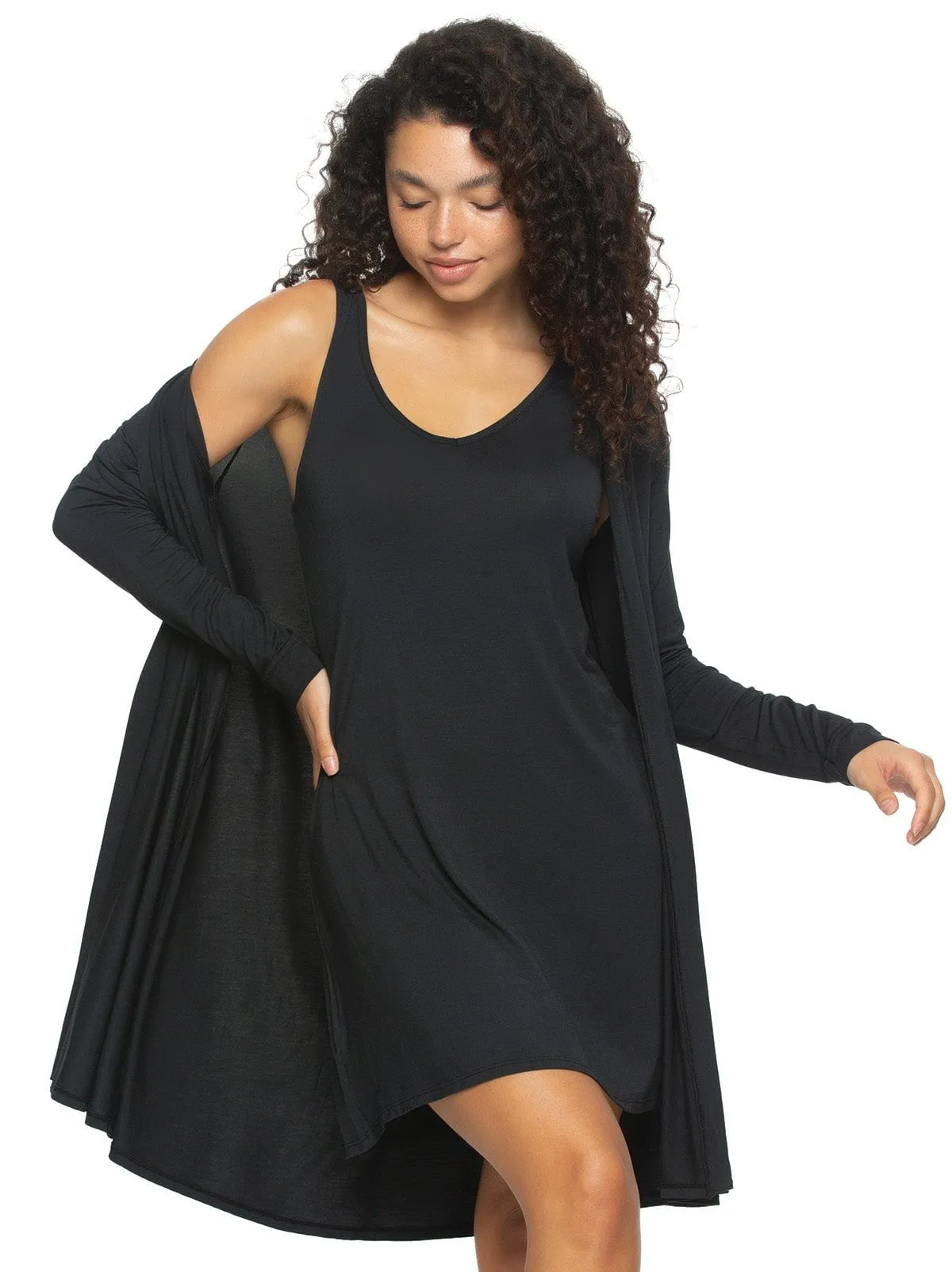 Modal Tank Chemise & Wrap Set