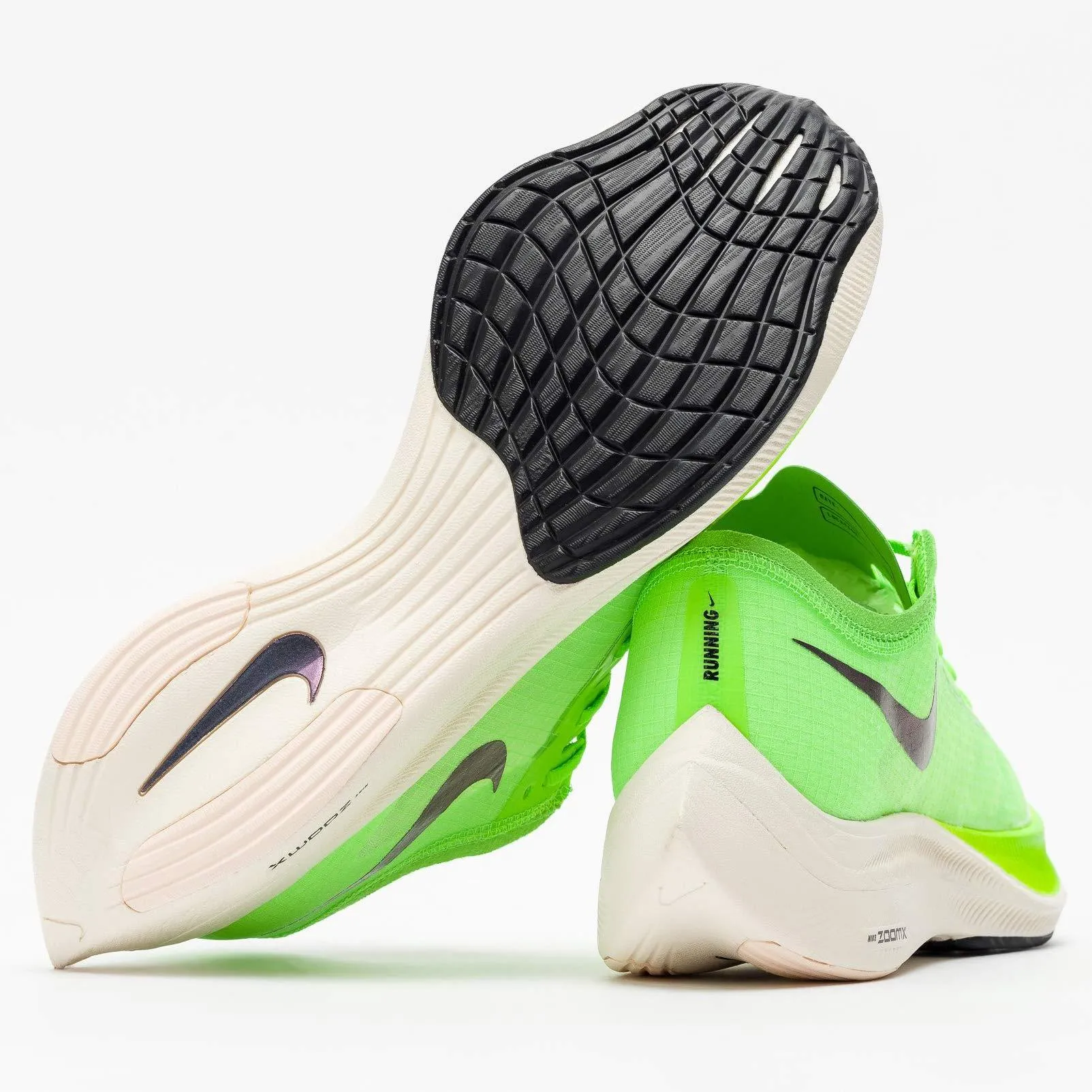 Nike ZoomX Vaporfly Next% Running Shoes (M4.0/W5.5, Green/Black)