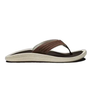 Olukai Mens Ulele Dark Wood Sandal