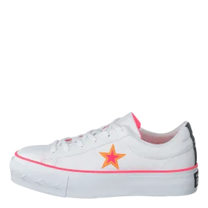 One Star Platform White / Racer Pink / Orange