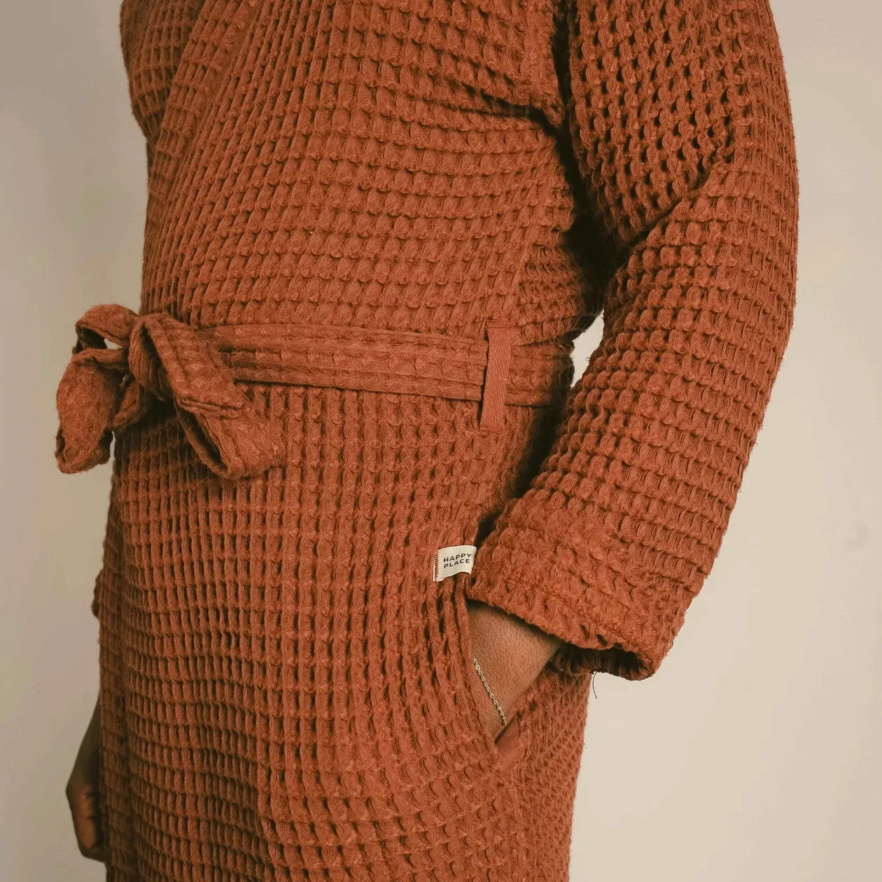 Organic Cotton Weightless Waffle Knit Robe