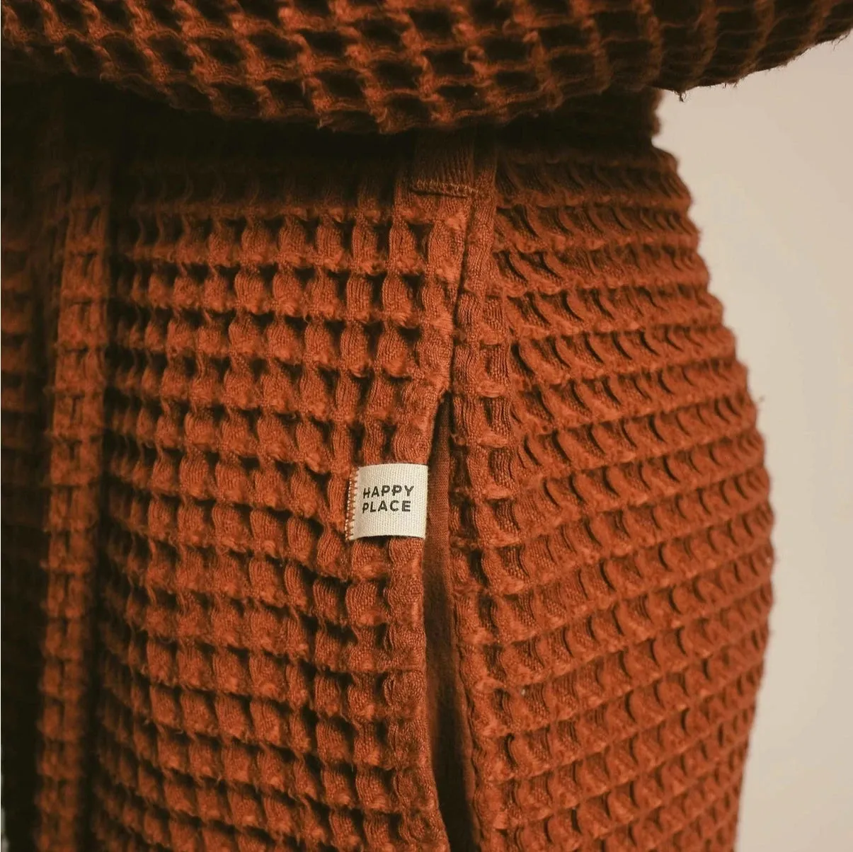Organic Cotton Weightless Waffle Knit Robe