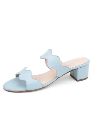 Palm Beach Block Heel Scalloped Sandal