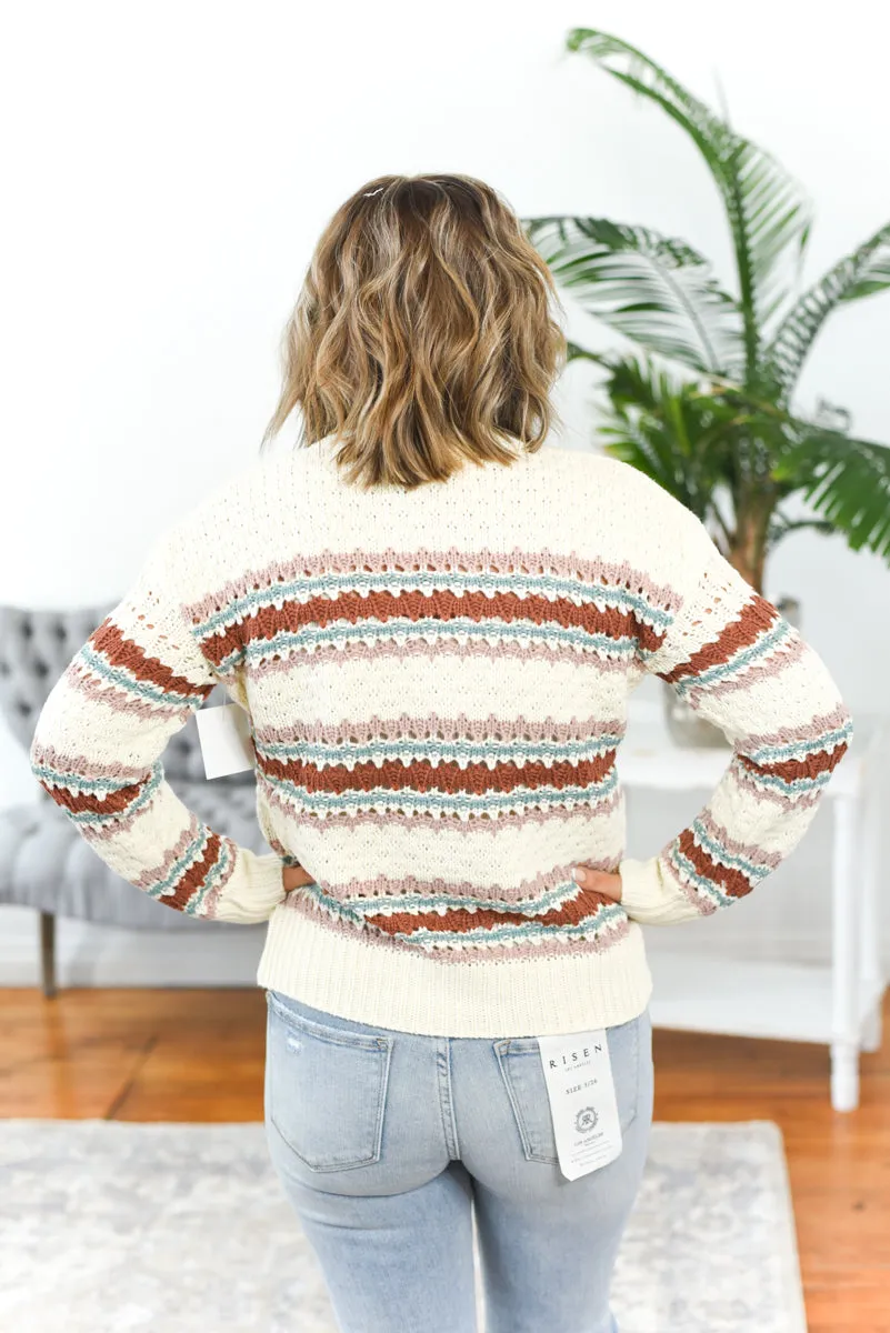 Peyton Striped Chunky Knit Sweater