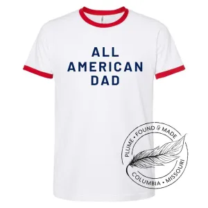 Plume Ringer Tee "All American Dad"