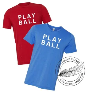 Plume Signature Crewneck Tee "PLAY BALL"