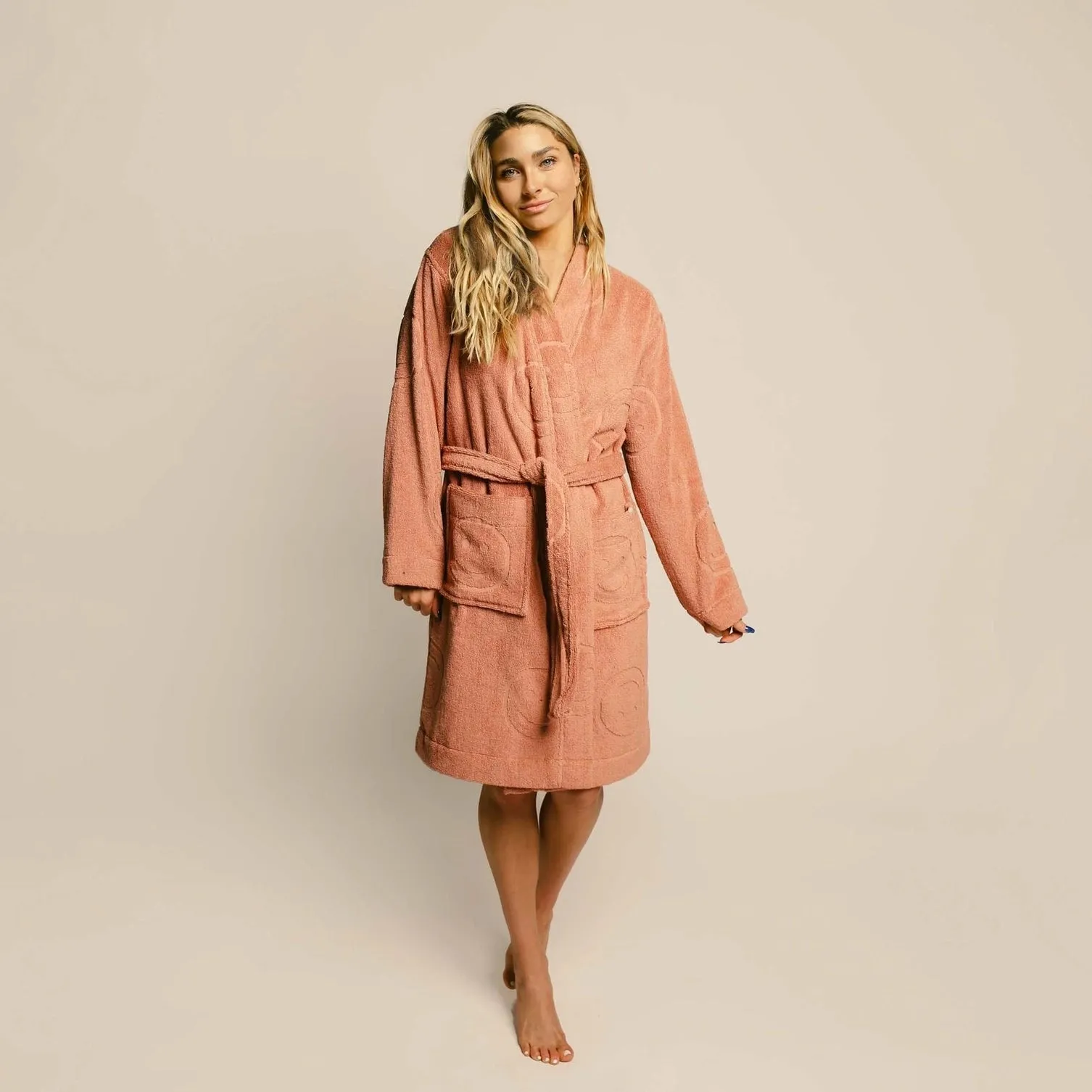 Poolside Smiley Terry Bathrobe