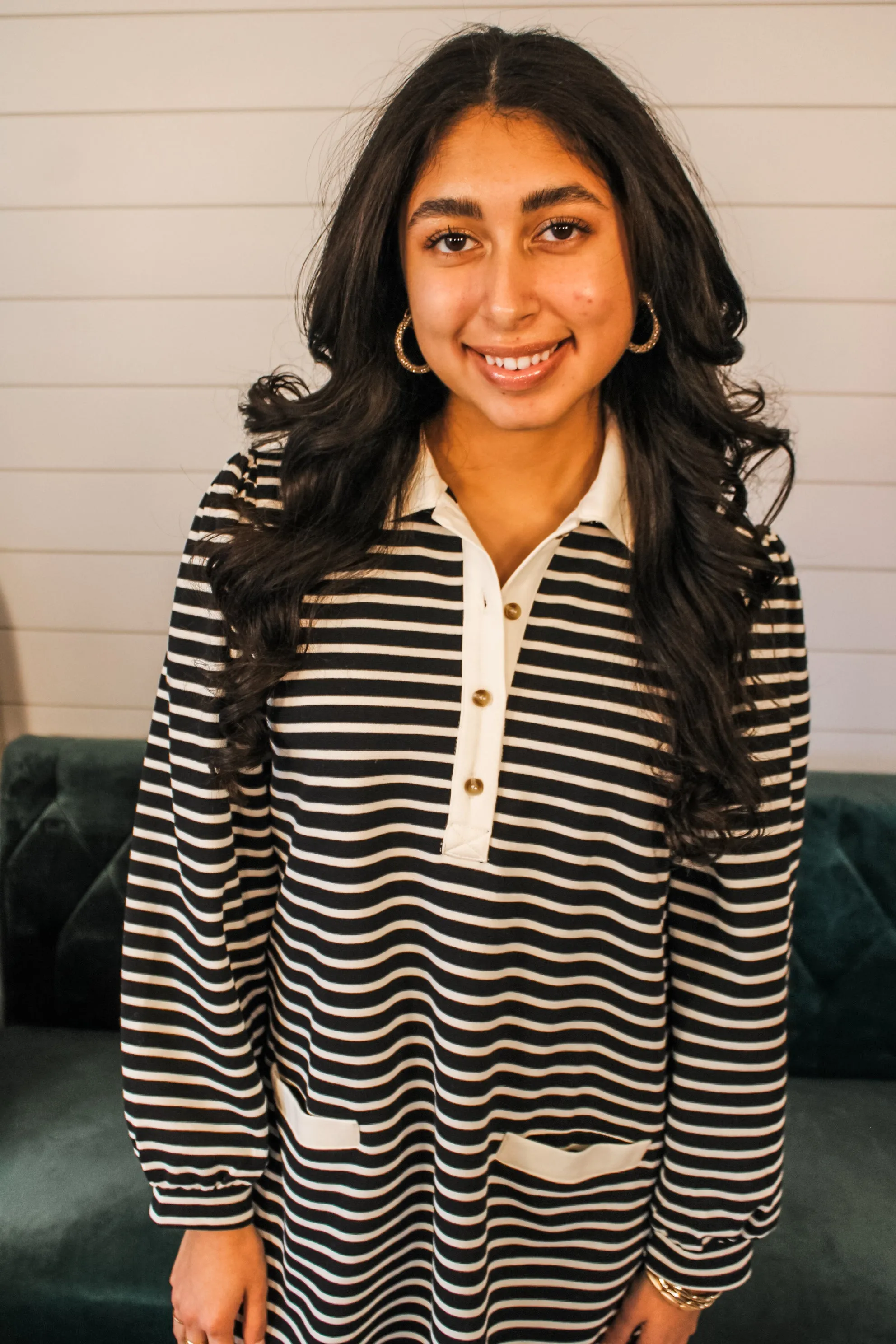 Preppy & Polished Stripe Dress • Black - FINAL SALE