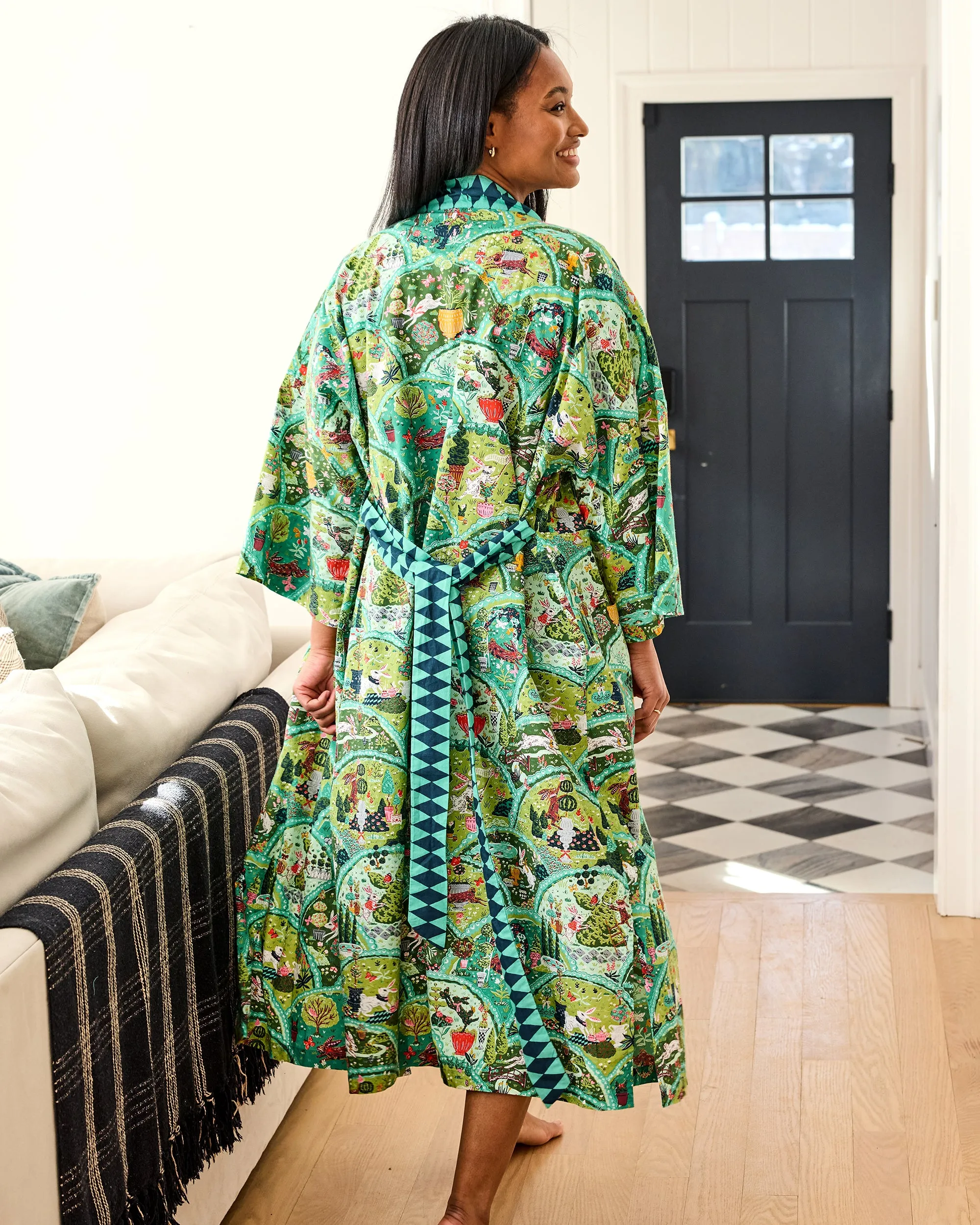Rabbit Wonderland - Long Robe - Sage