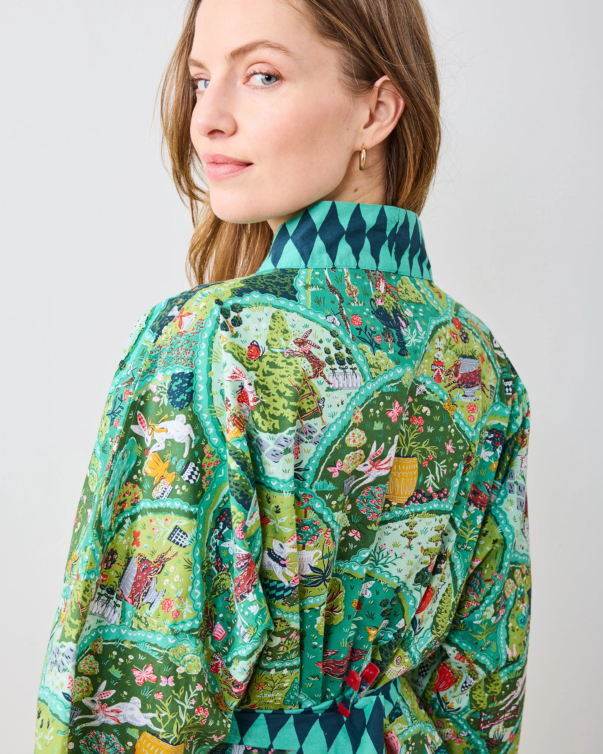 Rabbit Wonderland - Long Robe - Sage
