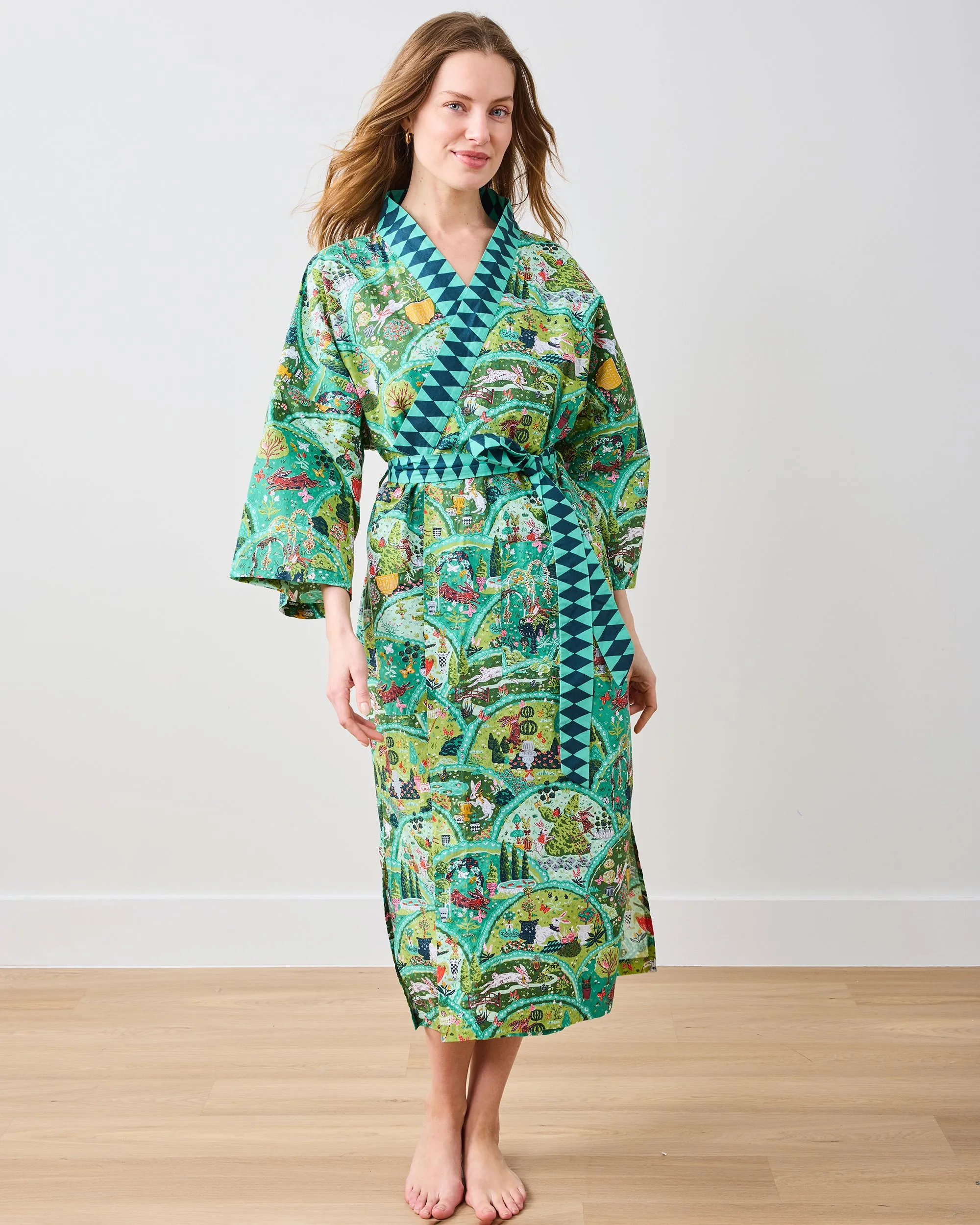 Rabbit Wonderland - Long Robe - Sage