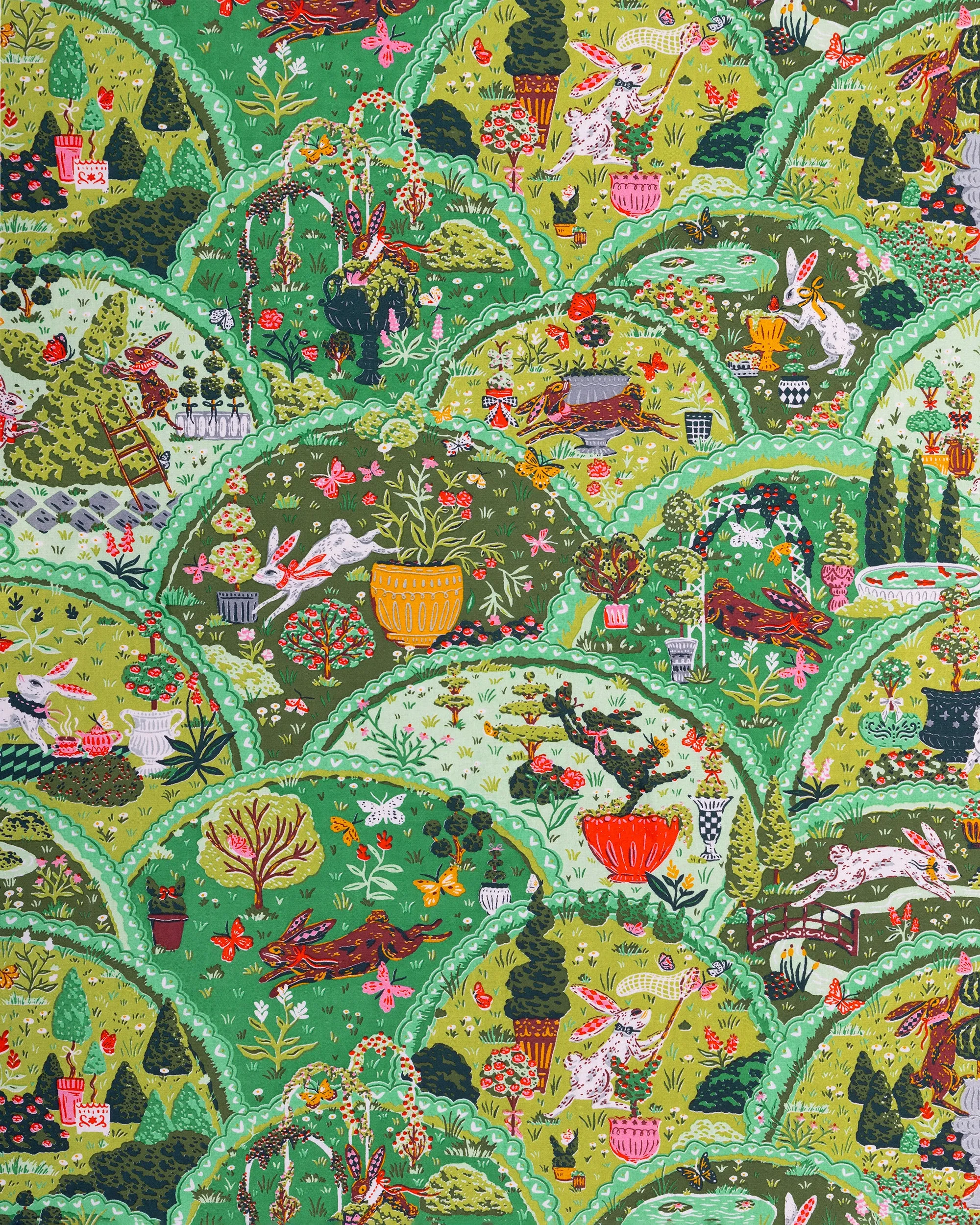 Rabbit Wonderland - Long Robe - Sage