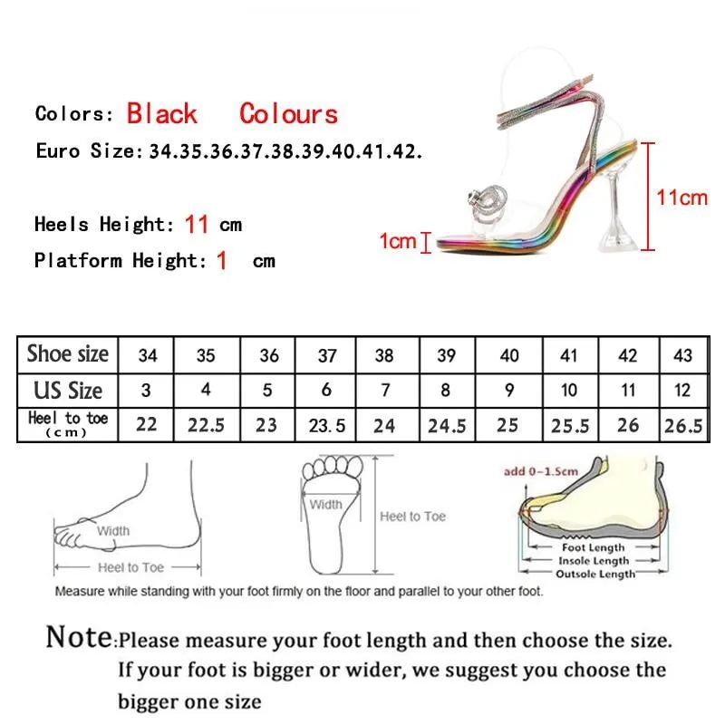 Rhinestone Bowknot PVC Jelly Transparent Square Toe Sandal