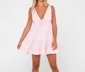 RUSTY BARCELONA SLIP DRESS - PASTEL PINK