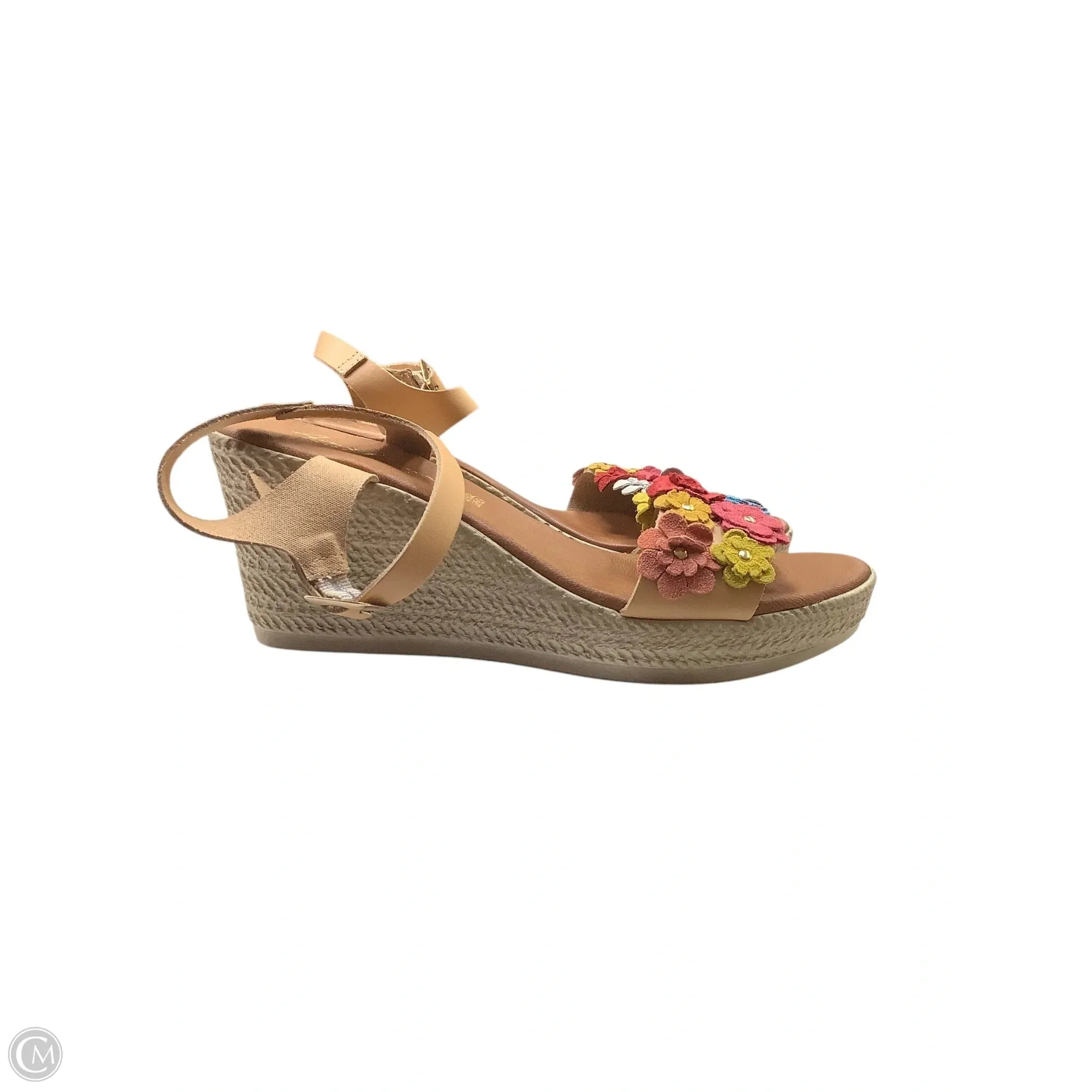 Sandals Heels Wedge By Cmc In Floral Print, Size: 8