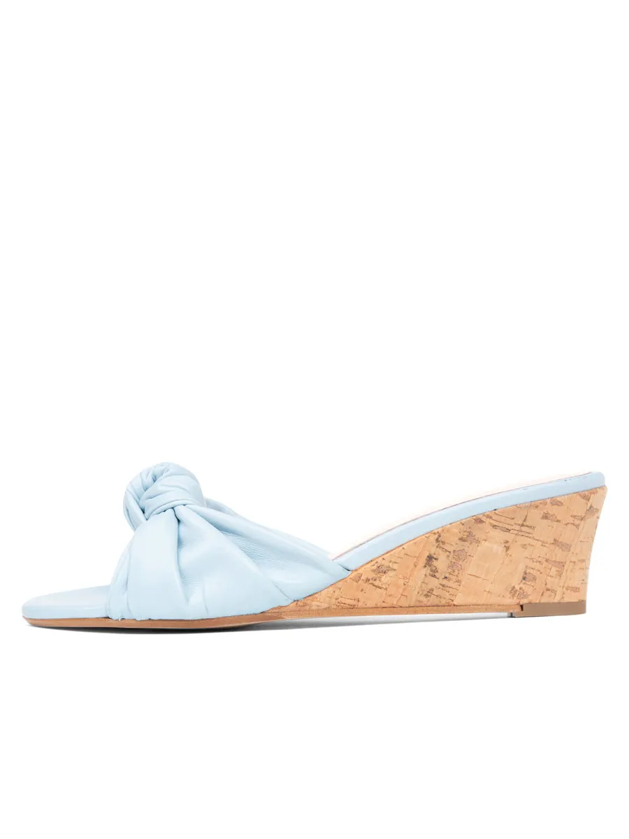 Savannah Knotted Bow Cork Wedge