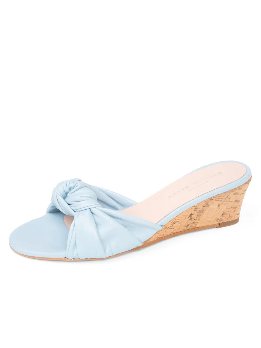 Savannah Knotted Bow Cork Wedge