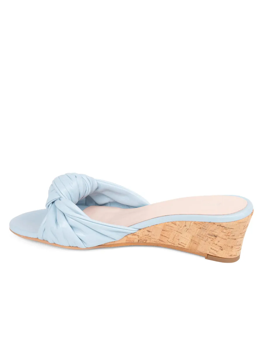 Savannah Knotted Bow Cork Wedge