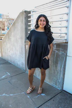 Seeking Sunshine Pocket Dress • Black