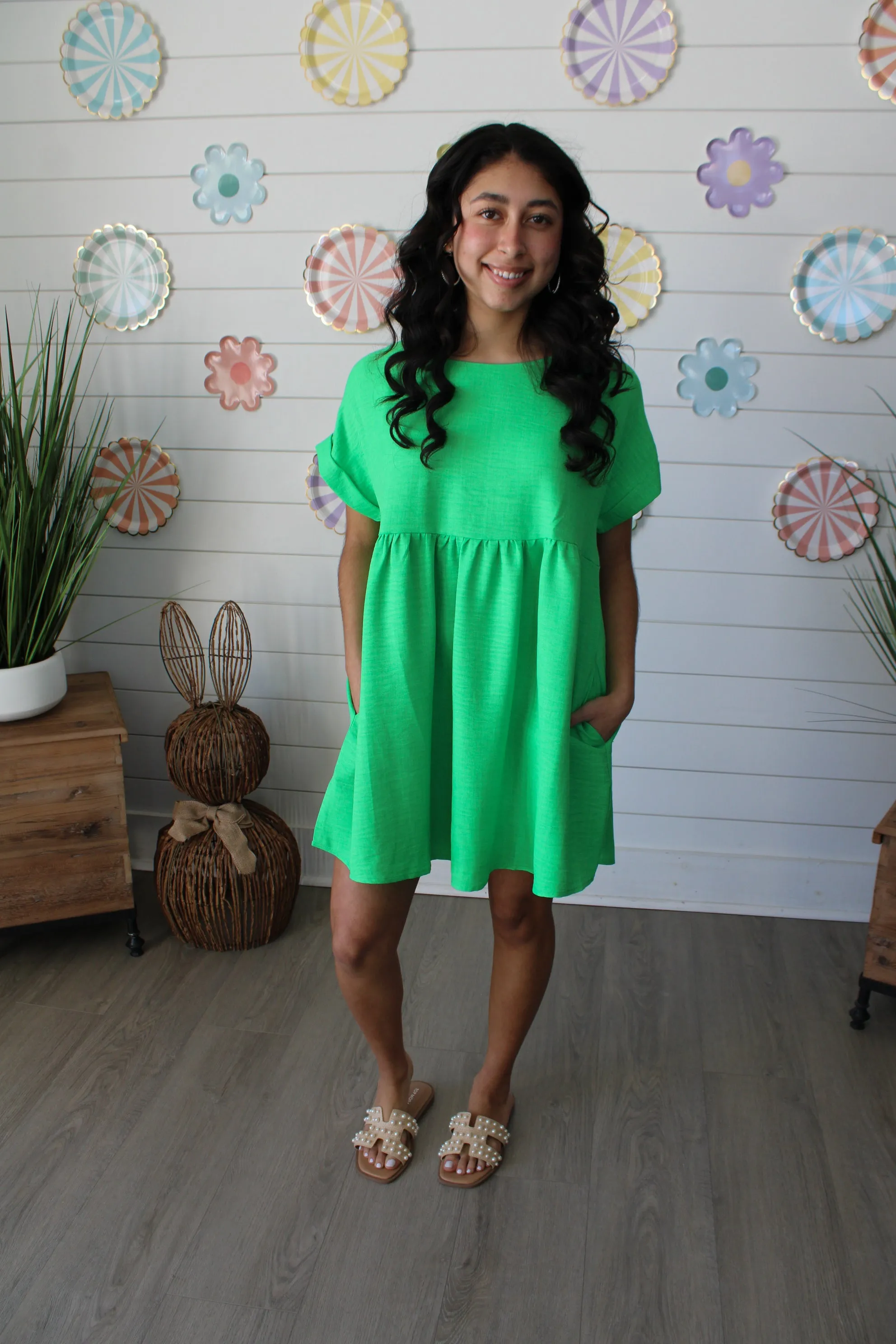 Seeking Sunshine Pocket Dress • Green