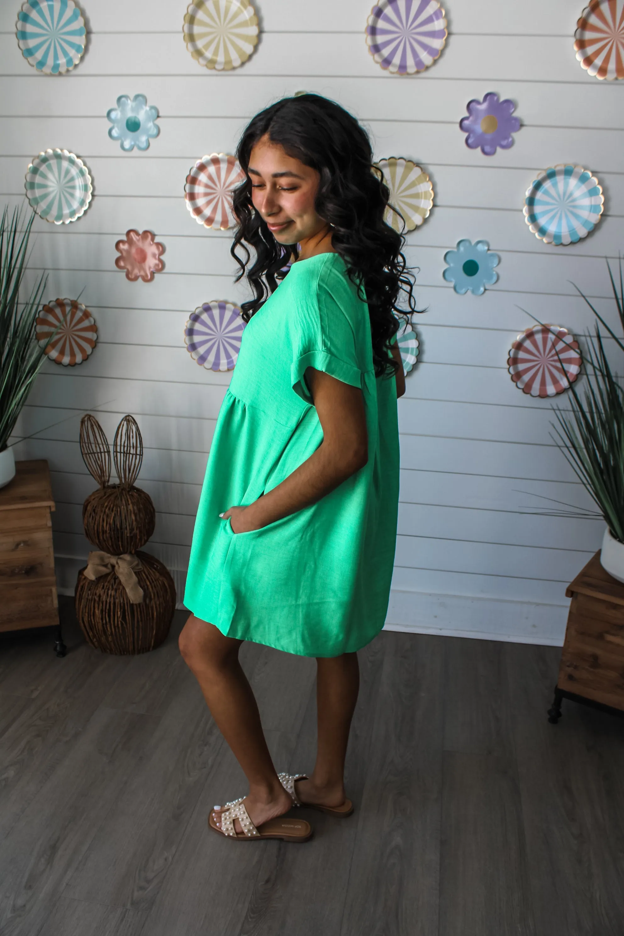 Seeking Sunshine Pocket Dress • Green