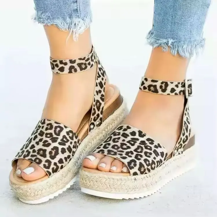 Sexy Roman Heel Sandals – Buckle Strap & Thick Sole