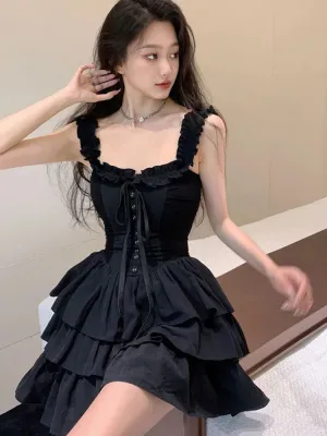 Sexy Slip Lolita Style Black Dress