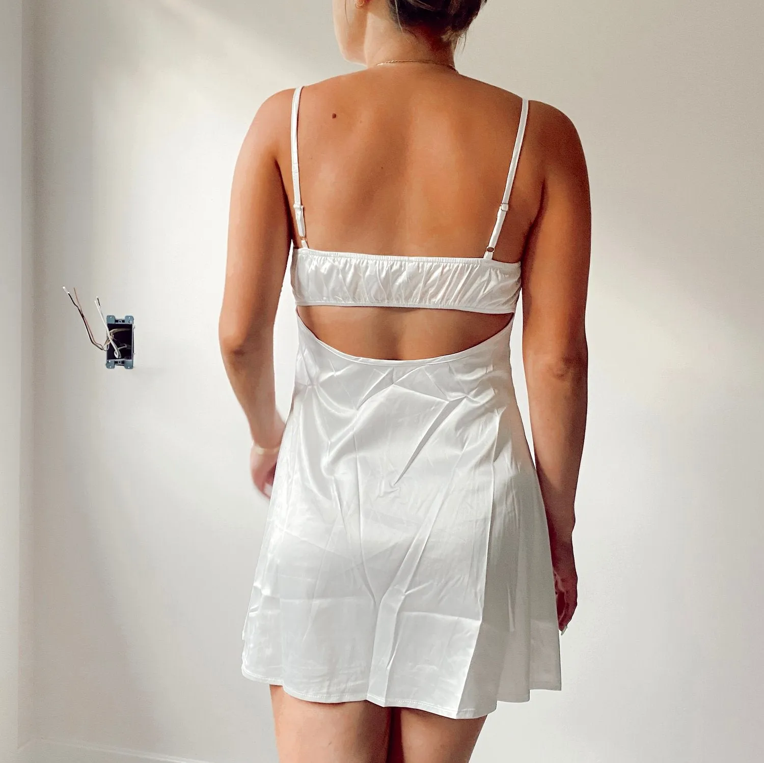 Shelly White Mini Slip Dress