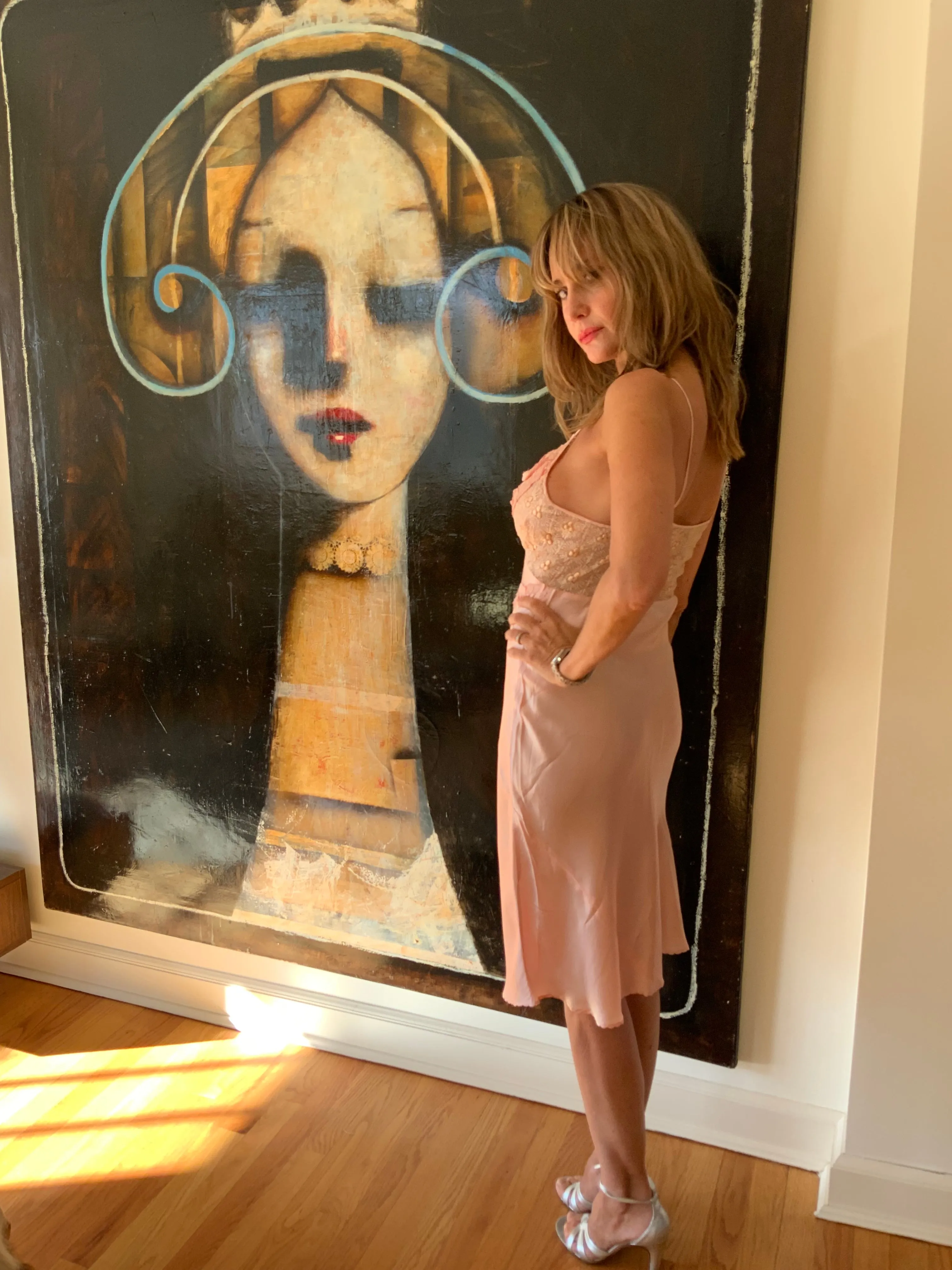 Silk slip Dress - 70s - 70C