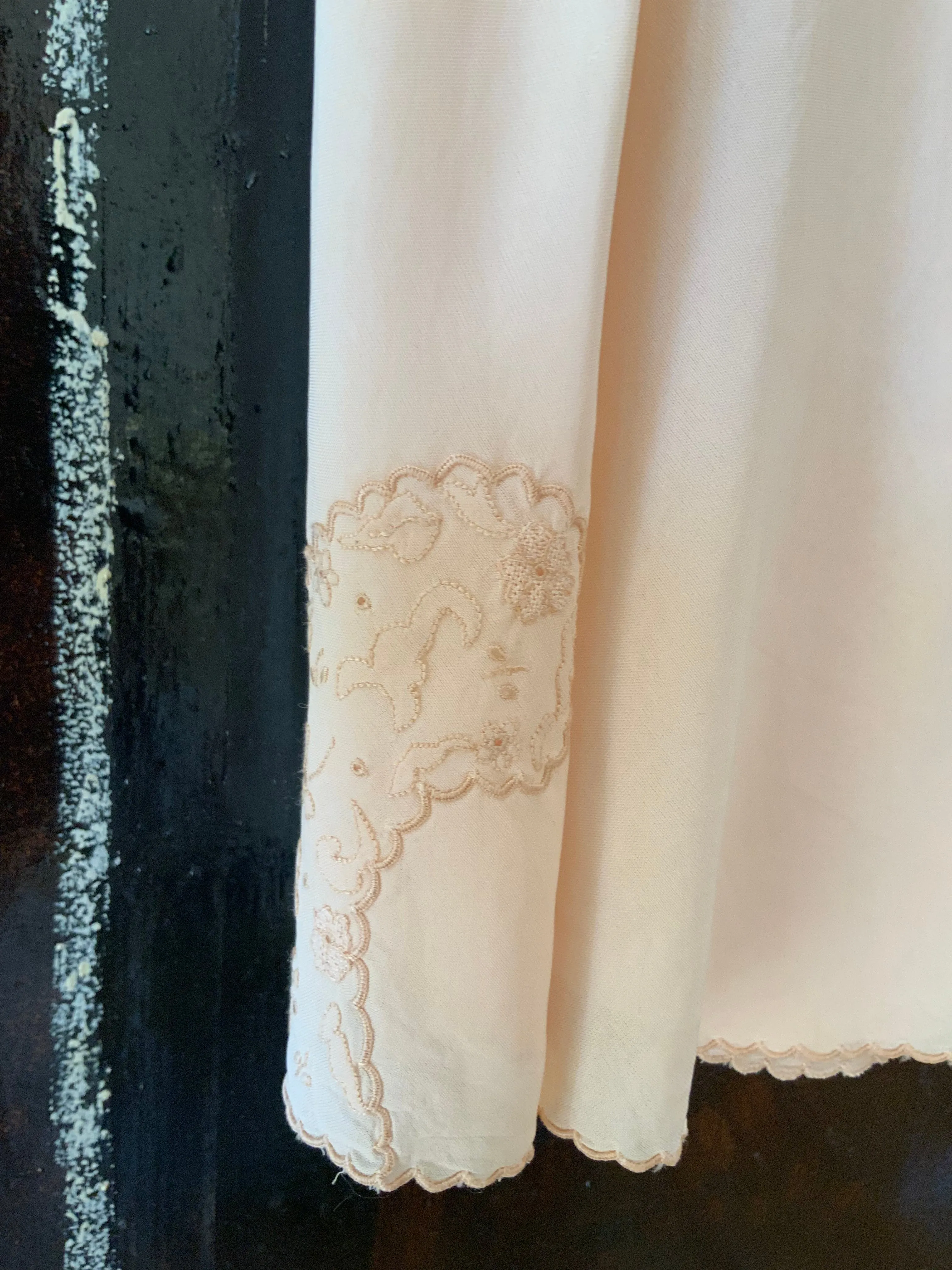 Silk Slip Dress Peach - 40s - 40F